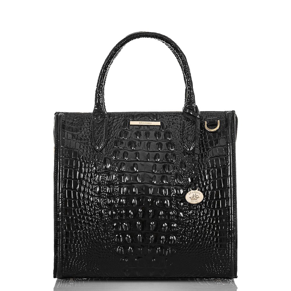 Brahmin Caroline Black Leather Satchel Handbag [Dnm5bQ7M] - ₫2,602,728. ...